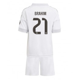 Real Madrid Brahim Diaz #21 Thuis tenue Kids 2025-26 Korte Mouw (+ Korte broeken)